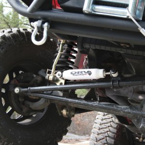 Jeep Cherokee Steering Stabilizer - Front - Rugged Ridge - Nitrogen Series - White - `84-`06